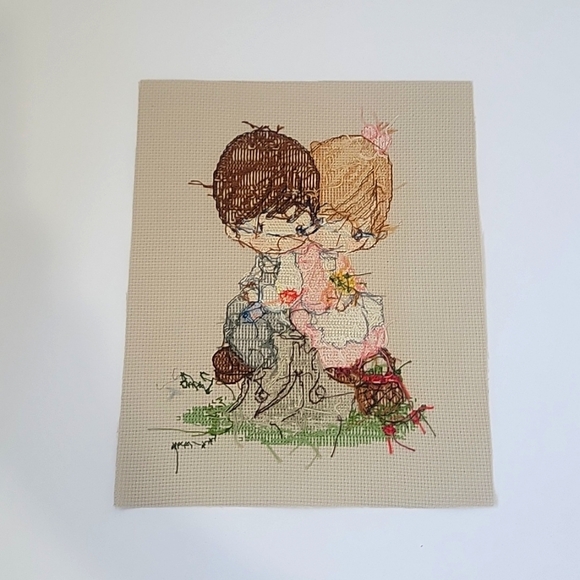 PRECIOUS MOMENTS CROSS STITCH UNFRAMED SET OF 2 - Picture 5 of 6